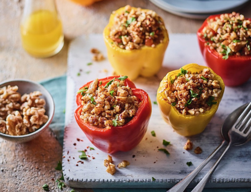 Walnut Tabbouleh Stuffed Peppers